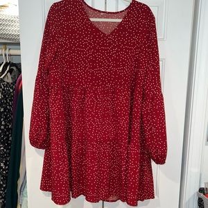 Polka dot red dress